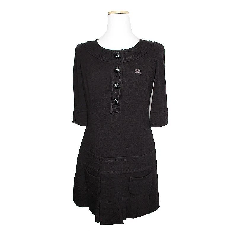 Abito Burberry blu etichetta nero vita bassa 44 138830073