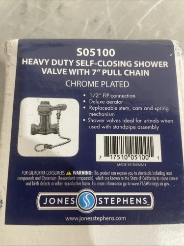 Jones Stephens Chrome 1-Handle Lever Shower Faucet S05-100 Jones Stephens - Picture 2 of 3