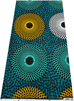 African  Wax Print,100% Cotton, Sell by 6 Yards-Circle -Multi colors