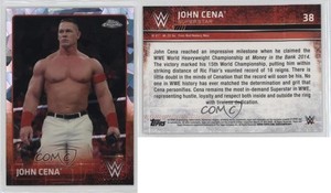 2015 Topps Chrome WWE Atomic Refractor John Cena #38