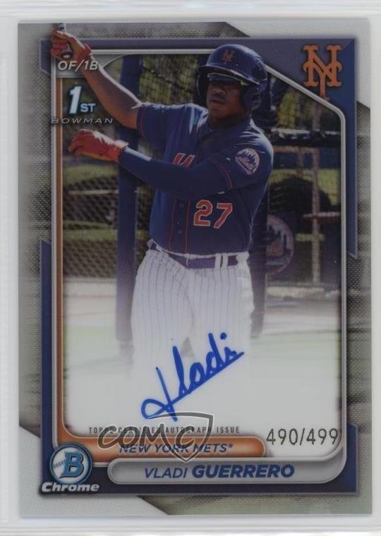 2024 Bowman Chrome Prospect Refractor 490/499 Vladi Guerrero #CPA-VG Auto 5h0