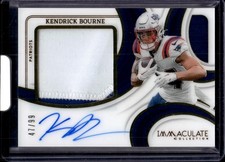 2024 Panini Immaculate Kendrick Bourne 2 color patch on card auto /99 SF 49ers