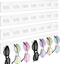 4 Pieces Acrylic Sunglasses Organizer, Clear Hanging Eyewear Glasses Storage Hol