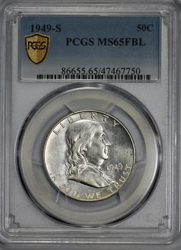 1949-S Franklin 50c Silver Half Dollar PCGS MS 65 FBL Semi Proof Like