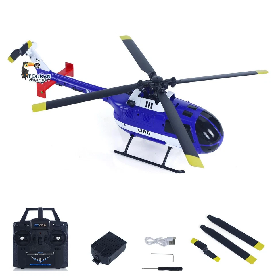 1/48 RC C186 4CH Flybarless RC Helicopter RTF Model Barometer Altitude Hold - Image 2 of 4