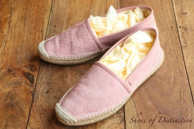 Chaussures Gucci GG monogramme espadrilles plates femmes UK 4,5 US 7,5 EU 37,5 - Photo 1/4
