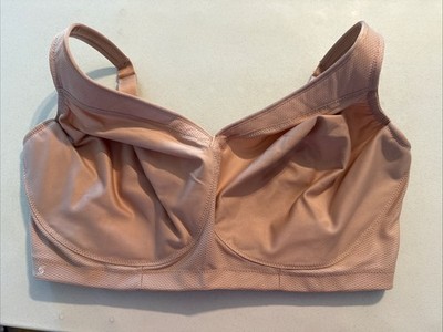 Glamorise Sport MagicLift Seamless Sports Bra 1006 Woman Size 44I Beige NWOT