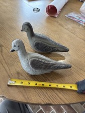 Esca da caccia colomba lutto in cartapesta vintage ~ anni '60 clip on lotto di 2 carry lite