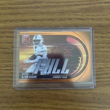 De'Von Achane 2025 Panini Donruss Elite Full Throttle Orange /199 Dolphins #13