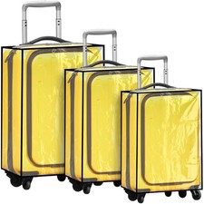 Sadnyy 3 Pieces Clear PVC Suitcase Luggage Cover Protector Waterproof Cover f...