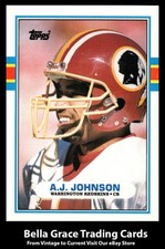 1989 Topps Traded A.J. Johnson #96T Washington Redskins Rookie NFL Football
