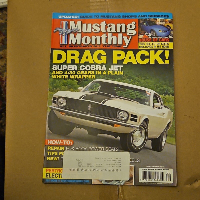 Mustang Monthly Magazine September 2010 Drag Pack Super Cobra Jet Fox Body