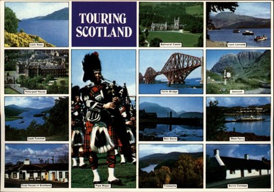 Pipe Major Scotland vintage postcard q328