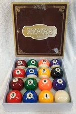 Empire USA Deluxe Billiards Pool Ball Set Standard Size 2-1/4"   New Open Box