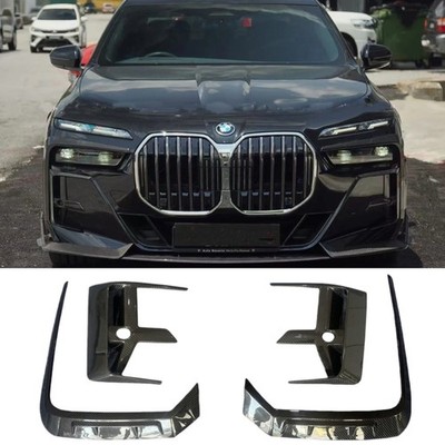 For BMW M Sports G70 i7 Dry Carbon Fiber Front Bumper Air Intake Vent Cover