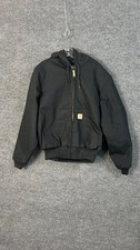 Carhartt Jacket Mens Small Iconic J140 Firm Duck Active Work Wear Hooded Bomber