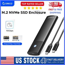 ORICO M.2 NVMe/SATA SSD Enclosure USB 3.2 Gen 2 10Gbps Adapter NVMe 2 in 1 Cable