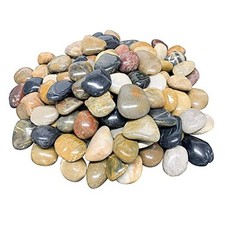 Decorative Polished Pebbles for Plants - 40lb Natural Smooth Large 40.0 Pounds