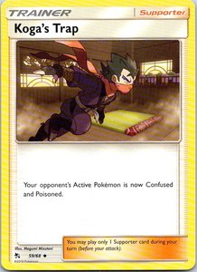 Koga's Trap 59/68 Uncommon Hidden Fates Pokemon