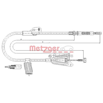 Metzger Handbremsseil hinten links für Nissan Almera