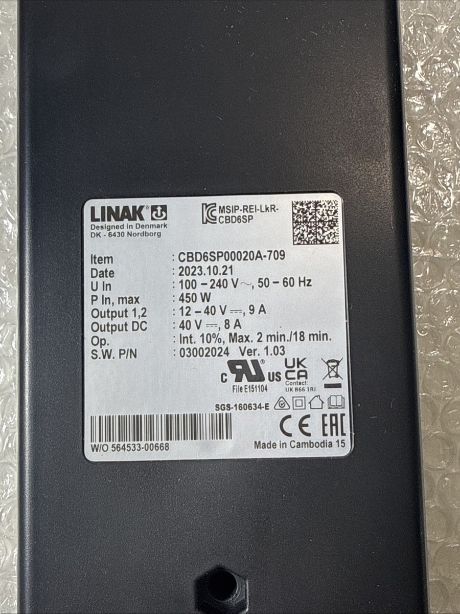 テレビ LINAK CBD6SP00020A-709 Control Box, 100V-240V, 50-60Hz, 450W | eBay