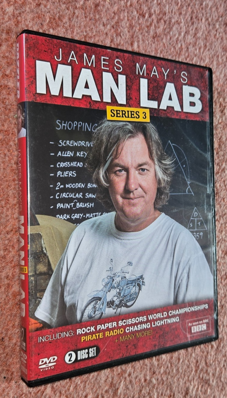 JAMES MAY'S MAN LAB SERIES 3 DVD 3rd Third Season Three Original UK Release R2