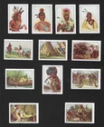 POSTER STAMPS USA SCENES RED INDIANS’LIFE BUFFALO HUNT WIZARD NEW RARE!