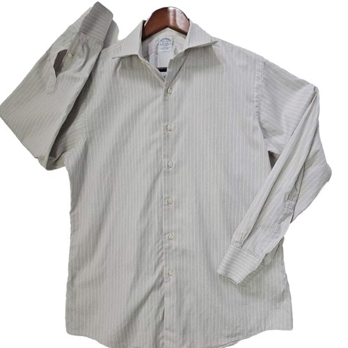 Brooks Brothers Long Sleeve Dress Shirt Slim Fit Egyptian Cotton Sz 15 1/2 U.S.A - Picture 2 of 12