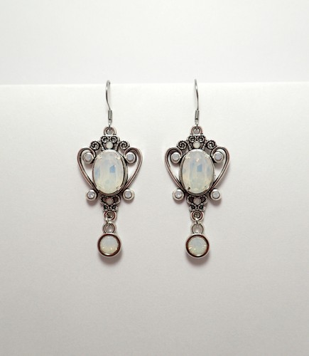 Gothic Victorian Renaissance Medieval Filigree Edwardian Antique Silver Earrings - Picture 52 of 62