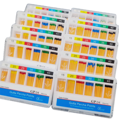 Dental Endodontic Gutta Percha Points &Absorbent Paper Points Taper Color Coded