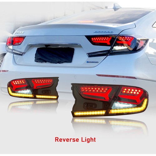 HC LED Tail Lights For Honda Accord 2018-2022 Smoked Start UP Animation 4pcs - Picture 7 of 11