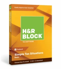 LOT of 8 CD H&R BLOCK SIMPLE TAX SITUATIONS 2018 FEDERAL E-FILE RETURN WIN + MAC