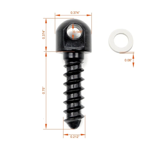 Sling Swivel Wood Screws Steel Adapter Huntinf QD Sling Mount Base Black/Silver - Picture 9 of 30