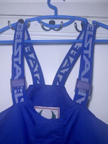Belstaff Aquatex Salopettes Ski Schnee Hose Latzhose Blau Vintage Größe S - Bild 4 von 16