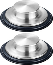 2Pcs Kitchen Sink Stopper - Stainless Steel, Large Wide Rim 3.35 Inch Diameter
