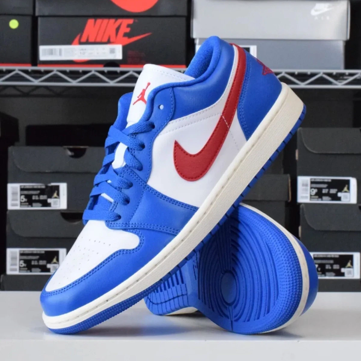 Nike Air Jordan 1 Low Shoes Sport Blue Gym Red White DC0774-416 Multi Sizes  NEW | eBay