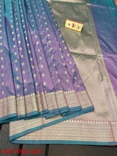 Bananarsi Pure katan silk resham thread weaving with silk mark certificate
