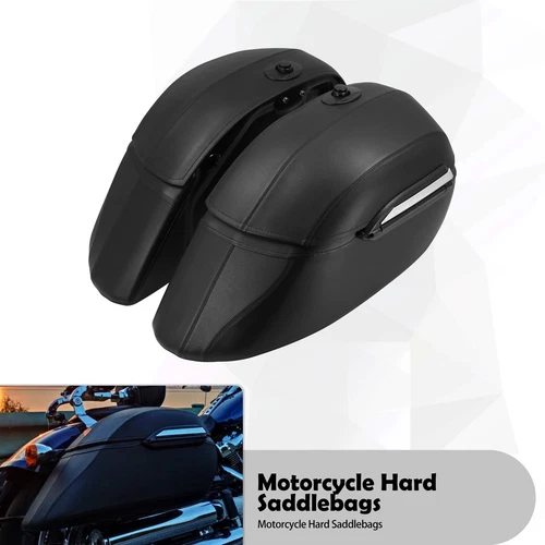 Motorcycle Hard Luggage Bag Universal Saddlebags For Harley Yamaha Honda Cruiser