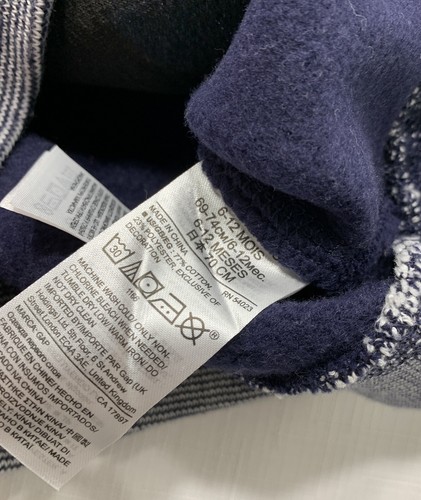 Baby Gap Jungen 6-12 Monate blau maritim Anker Sweatshirt mit Ellenbogen Patches - Bild 4 von 6