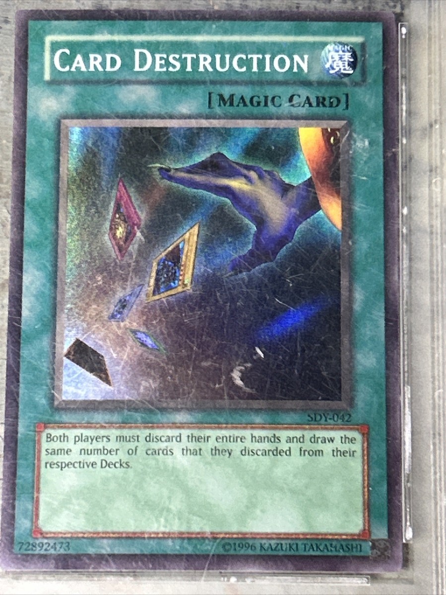 yugioh card of destruction Amazon.com: Yu-Gi-Oh! - Card Destruction (SDY-042) - Starter Deck Yugi -  1st Edition