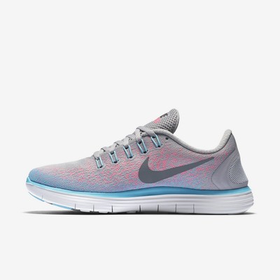 Women S Nike Free Rn Distance Wolf Grey Dark Grey Pink Blast 827116 006 Ebay
