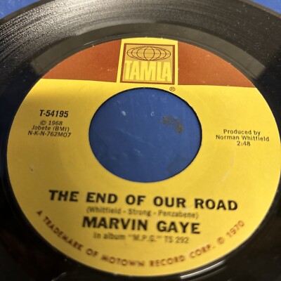 MARVIN GAYE - ME AND MY LONELY ROOM / THE END OF OUR ROAD -  7'' VINYL 45 RPM