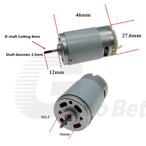 395 Elektro Motor DC 7,4V 20000RPM für RC Auto Boot Hohe Drehzahlen & Drehmoment - Bild 2 von 9