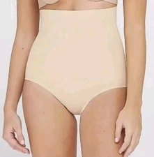 Assets By SPANX M High Waist Panty Naked Beige Max Level Shaping 10128R NWT $32
