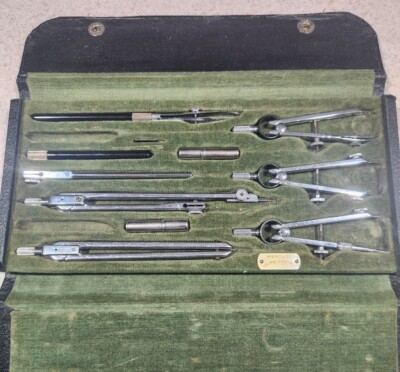 VTG ''Mercury'' Keuffel & Esser NY Precision Drafting Engineering Tools In Case