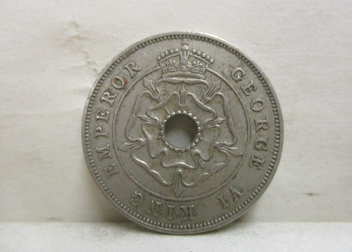 1937 Southern Rhodesia Zimbabwe 1 Penny World Foreign Coin George VI KM# 8