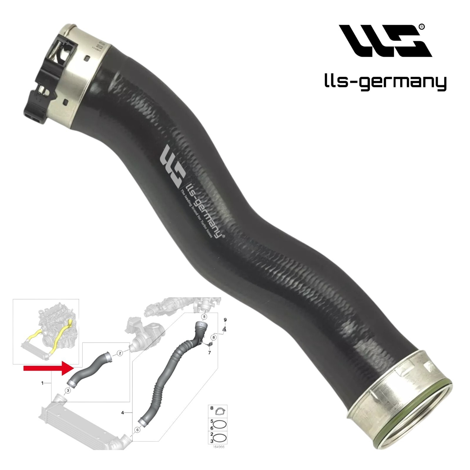 Turbo Hose Charge Air Hose For BMW X1 (E84) SDrive20D 11617802753