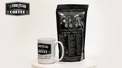 The Three Stooges Coffee - Three Bean Blend with Mug - Officially Licensed  | eBay