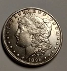 1896 Morgan Silver Dollar, Bright, Shiny, Crisp Details