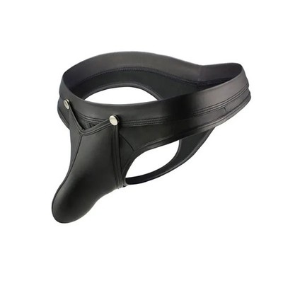 Sexy Men G-string U Convex Black G-string Briefs Thongs PU Faux Leather T-Back